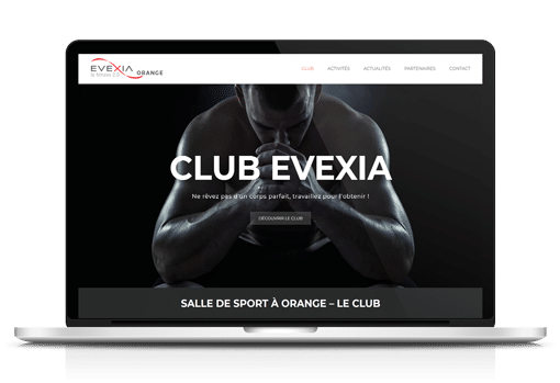 Création site internet salle de sport evexia à Orange