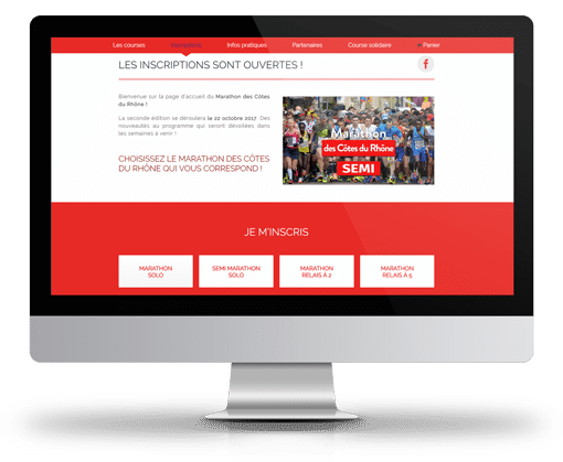 Création du site internet wordpress pour le marathon des Cotes du Rhône à Avignon