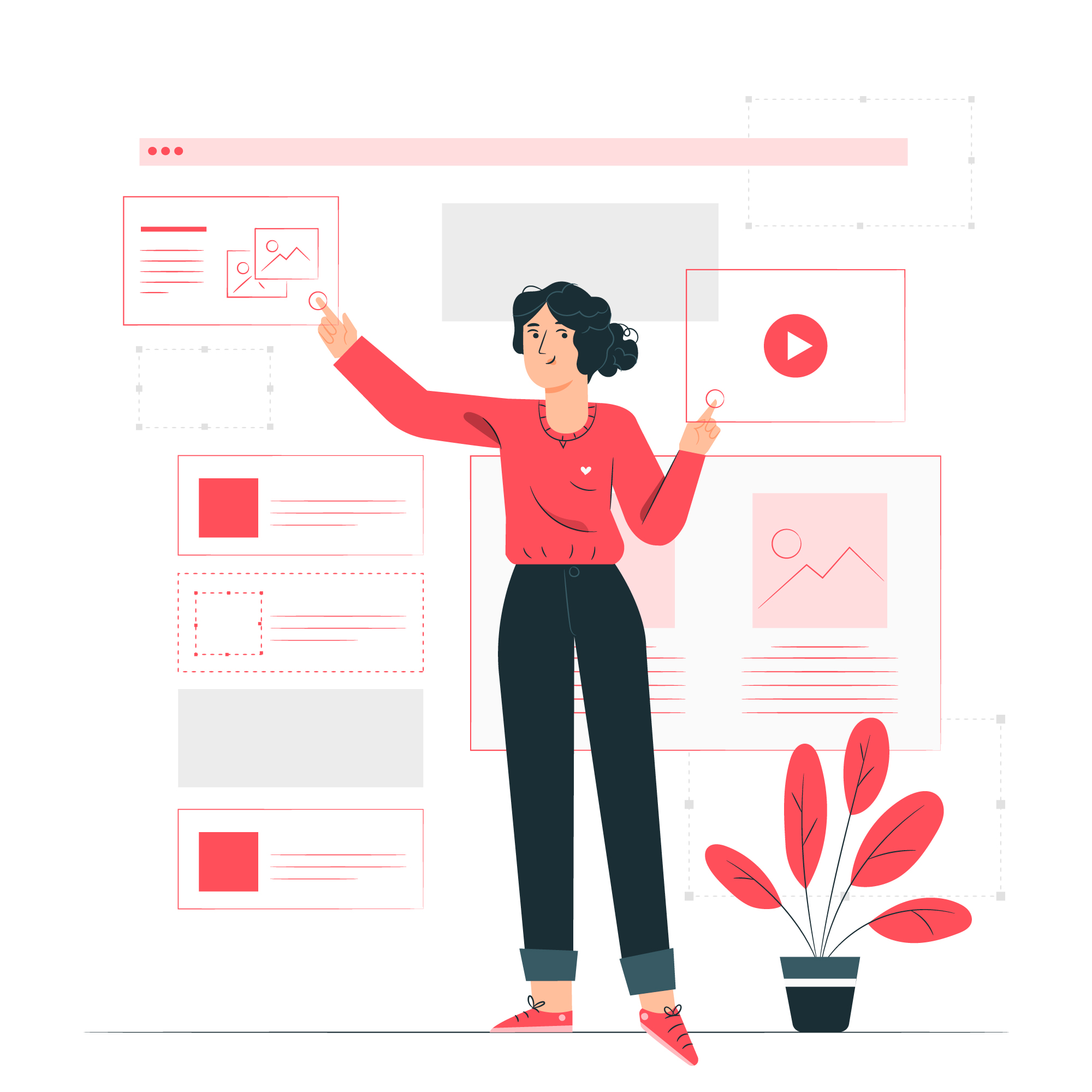 illustration conception web app react js